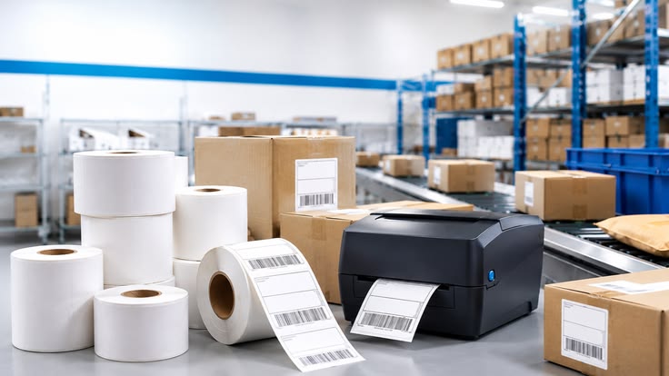 Parcel packaging and label printing